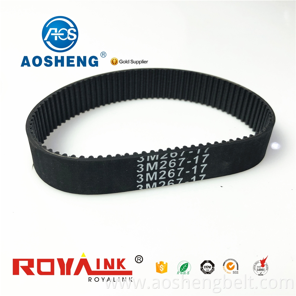 High quality PU polyurethane timing belt with grass flower non-slip green pattern transmission belt